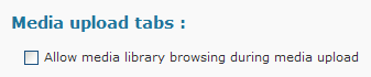 media upload tabs